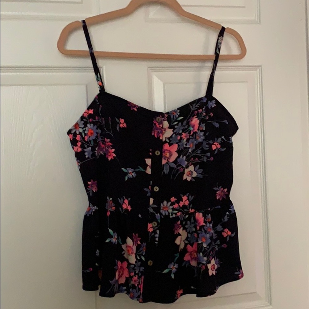 Blues and flowers blouse